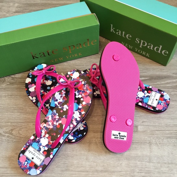 New KATE SPADE Photoreal Glitter Flip Flops 7 & 8 - Picture 4 of 8